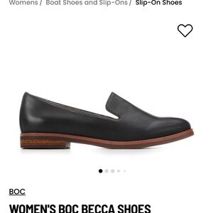 BOC Women's Black Slip on Loafers-